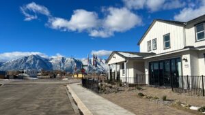 A view of the homes at Kingsbury Estates in Gardnerville, Nevada, a community with access to Tahoe amenities.
