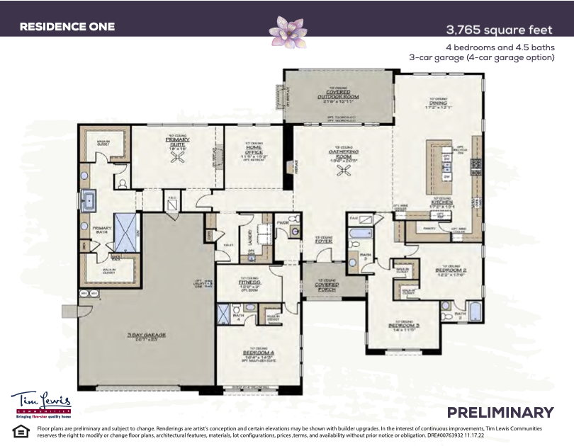 Magnolia Floorplan Residence One