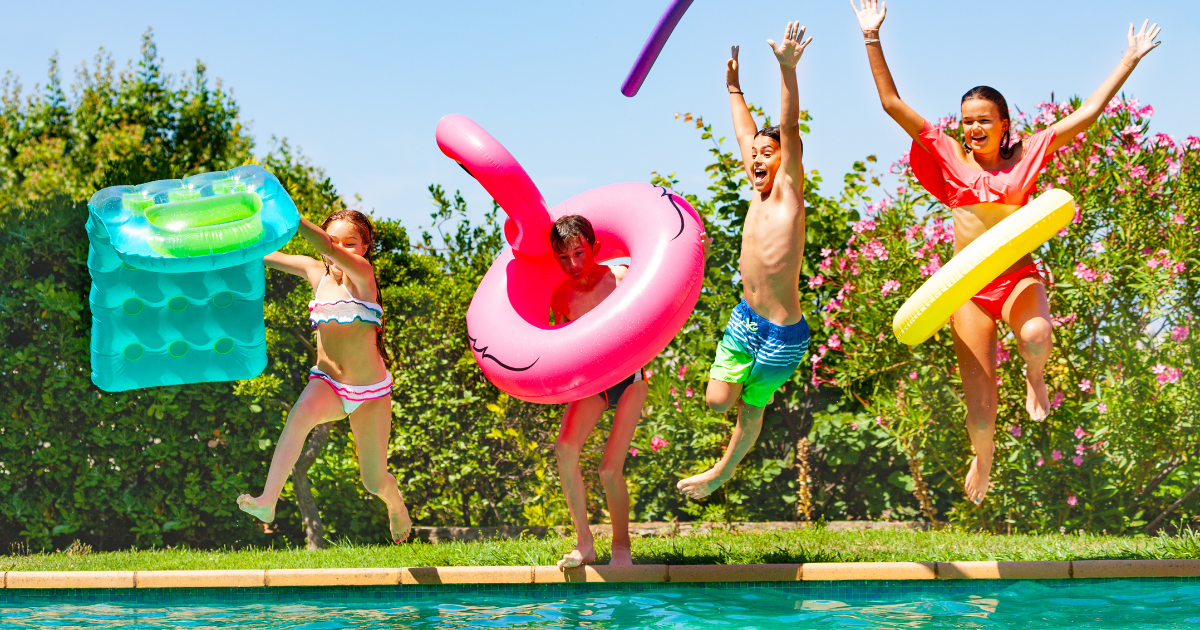 Kids enjoying their Magnolia pool