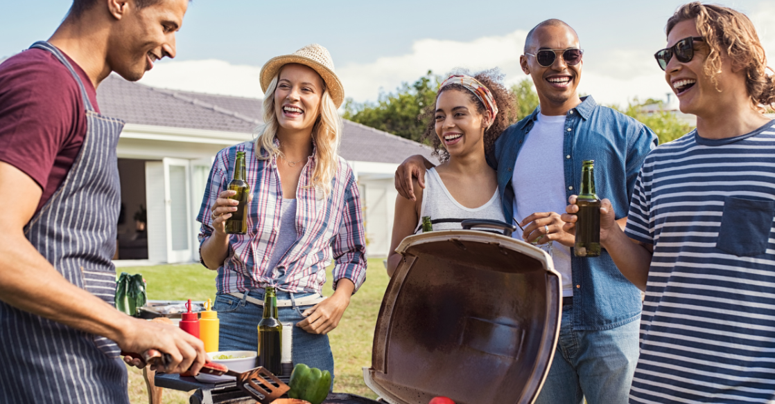 Friends enjoying the perfect summer BBQ