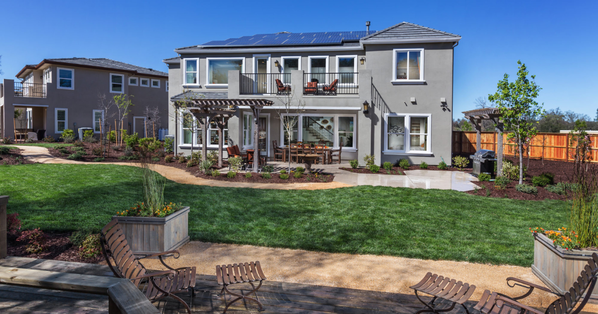 One of the beautiful homes in Rocklin located in The Lake at Crowne Point II community.